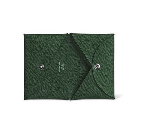 hermes calvi green|hermes calvi card case.